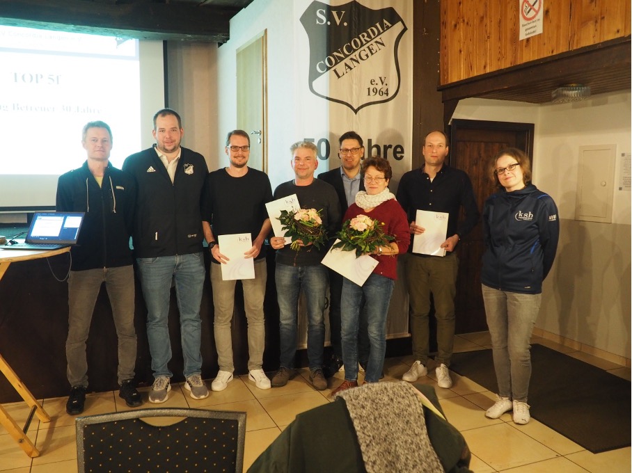Generalversammlung des S.V. Concordia Langen – Mehrere Mitgliederinnen und Mitglieder für jahrelange Ehrenamtsarbeit vom Kreissportbund geehrt